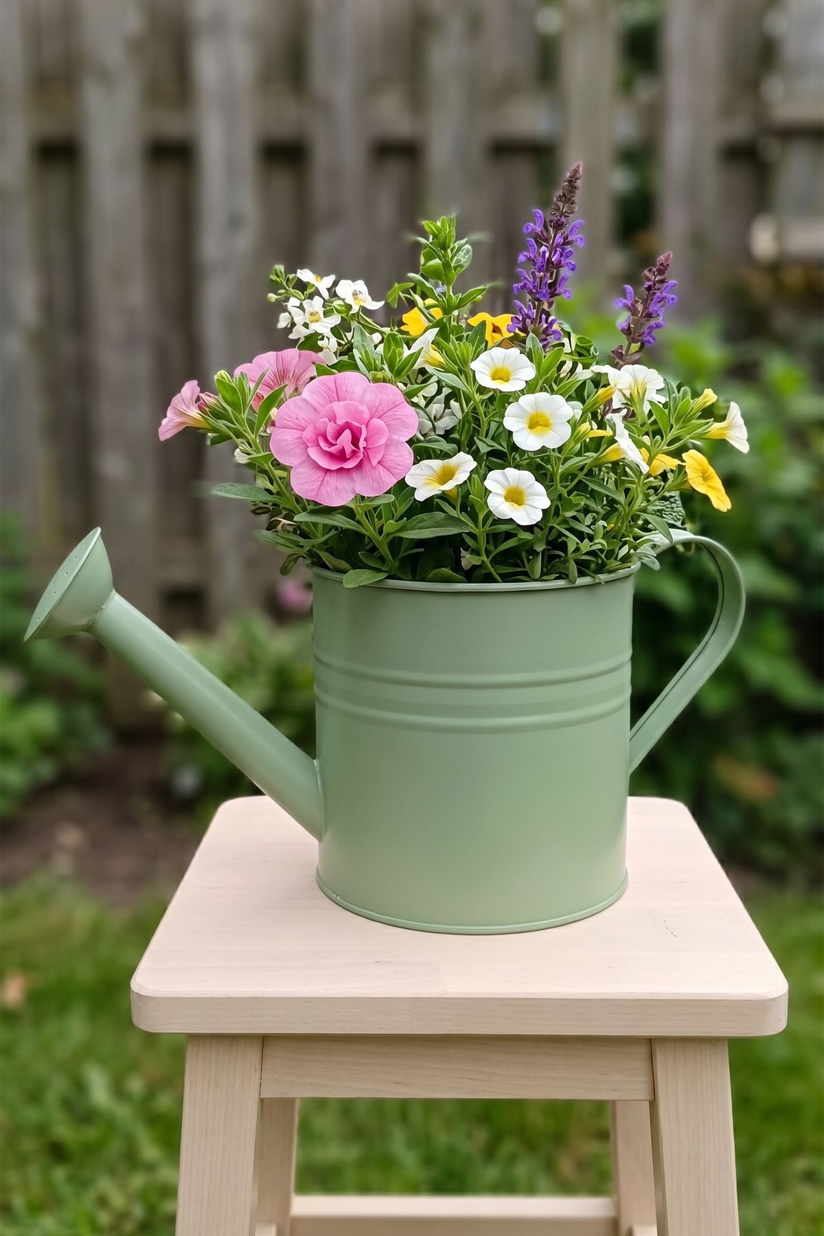 Laura 5 Litre Metal Çiçek Bahçe Sulama Kabı - Modern Dekoratif Çok Amaçlı Sulak