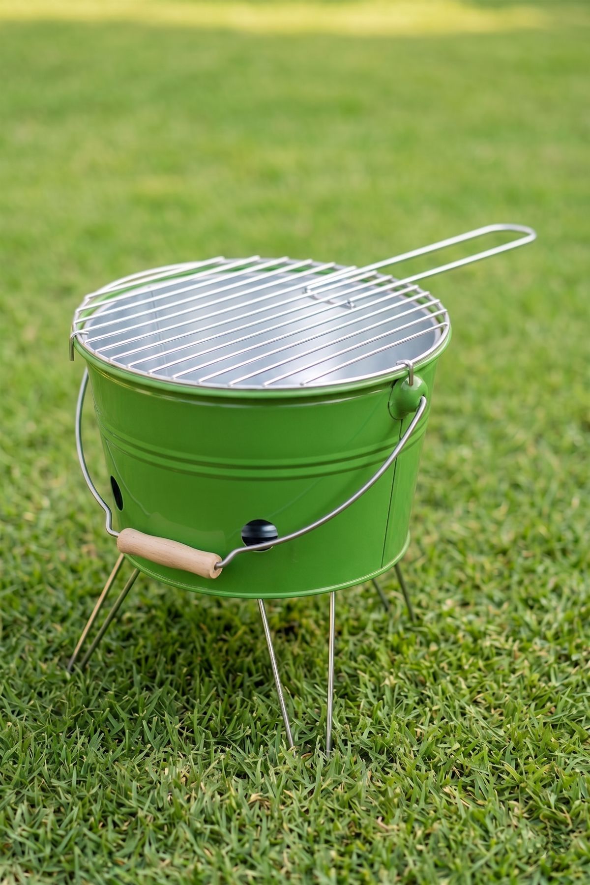Metal Piknik Mangal - Katlanabilir Ayaklı Küçük Piknik Izgara ve Barbekü