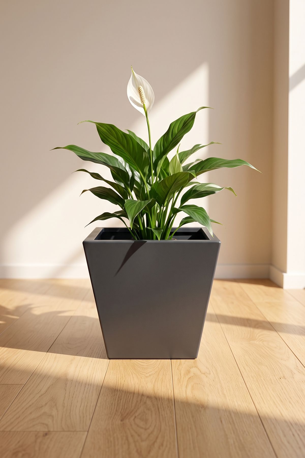 Zenith 30 cm Dikey Metal Saksı - İç ve Dış Mekan Modern Dekoratif Saksılık (30x30/20 cm)